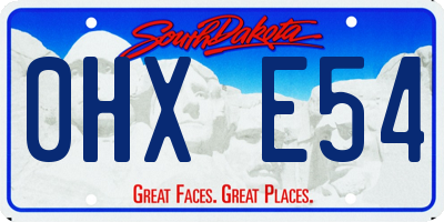 SD license plate 0HXE54