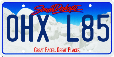 SD license plate 0HXL85