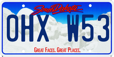 SD license plate 0HXW53