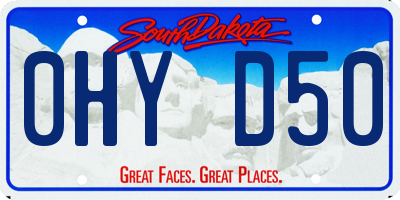 SD license plate 0HYD50