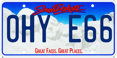 SD license plate 0HYE66