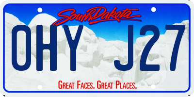 SD license plate 0HYJ27
