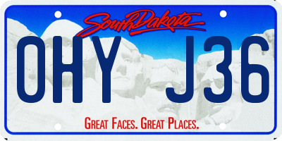 SD license plate 0HYJ36