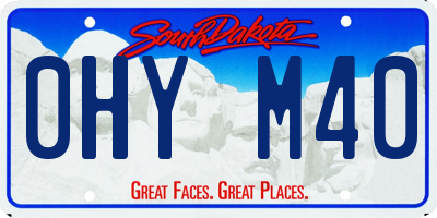 SD license plate 0HYM40
