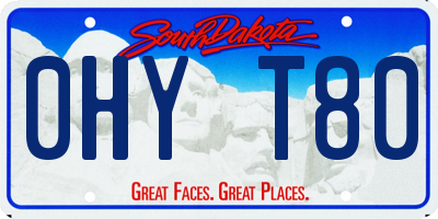 SD license plate 0HYT80
