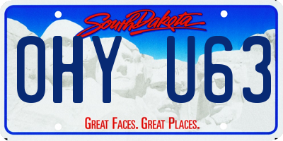 SD license plate 0HYU63