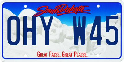 SD license plate 0HYW45