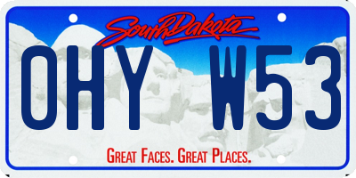 SD license plate 0HYW53