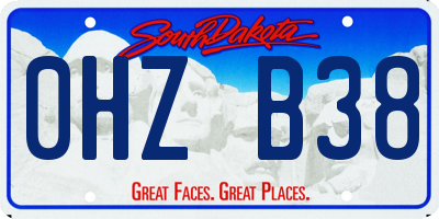 SD license plate 0HZB38