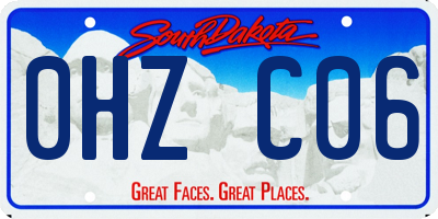 SD license plate 0HZC06