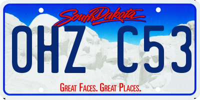 SD license plate 0HZC53
