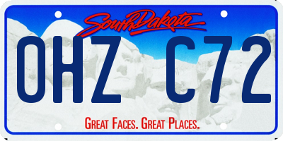 SD license plate 0HZC72
