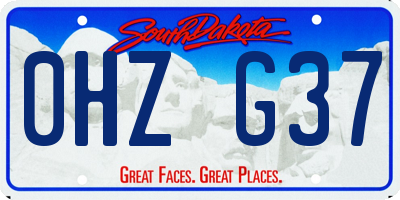 SD license plate 0HZG37