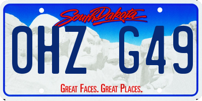 SD license plate 0HZG49