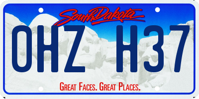 SD license plate 0HZH37