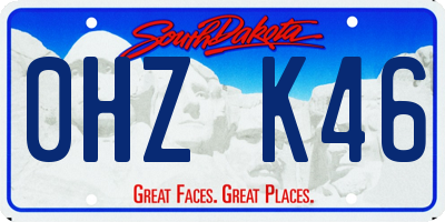 SD license plate 0HZK46
