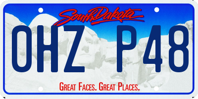 SD license plate 0HZP48