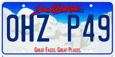 SD license plate 0HZP49