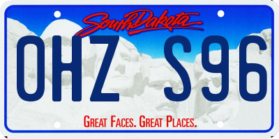 SD license plate 0HZS96