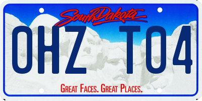 SD license plate 0HZT04