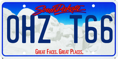 SD license plate 0HZT66