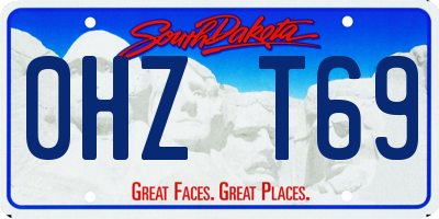 SD license plate 0HZT69