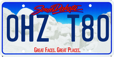 SD license plate 0HZT80