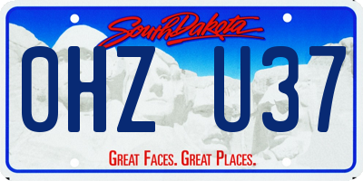 SD license plate 0HZU37