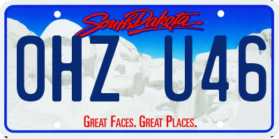 SD license plate 0HZU46