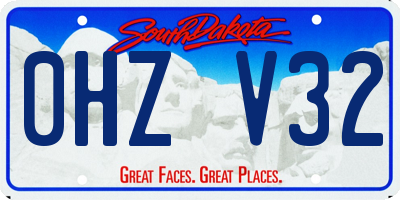 SD license plate 0HZV32