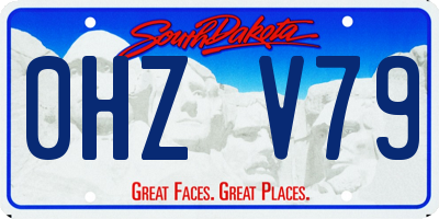 SD license plate 0HZV79