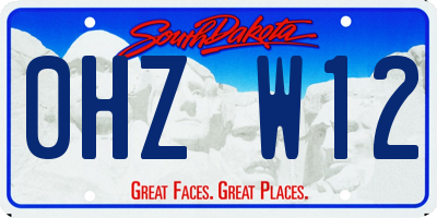 SD license plate 0HZW12