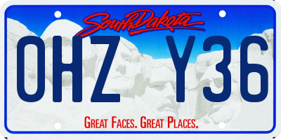 SD license plate 0HZY36