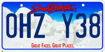 SD license plate 0HZY38