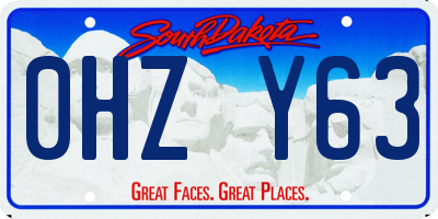 SD license plate 0HZY63