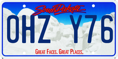 SD license plate 0HZY76