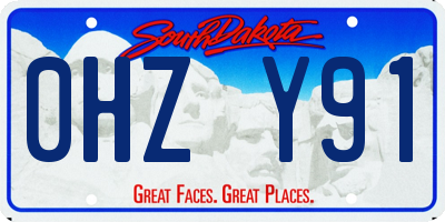 SD license plate 0HZY91