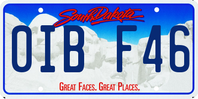 SD license plate 0IBF46