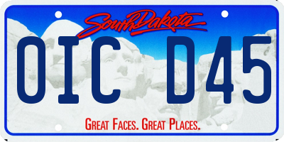 SD license plate 0ICD45