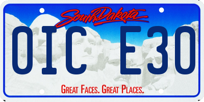 SD license plate 0ICE30