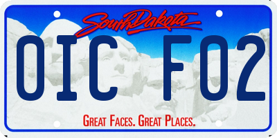 SD license plate 0ICF02