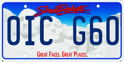SD license plate 0ICG60