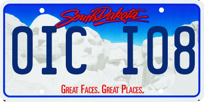 SD license plate 0ICI08