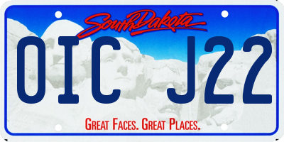 SD license plate 0ICJ22