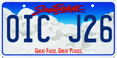 SD license plate 0ICJ26