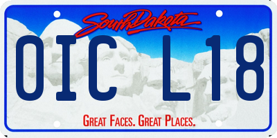 SD license plate 0ICL18