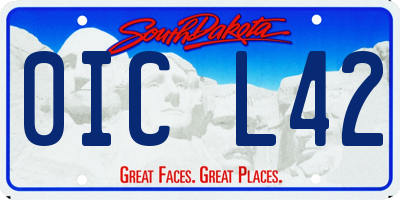 SD license plate 0ICL42