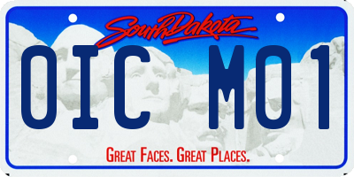 SD license plate 0ICM01