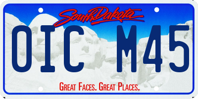 SD license plate 0ICM45