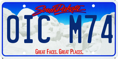 SD license plate 0ICM74
